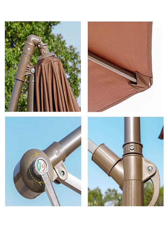 Broyhome Outdoor Patio Umbrella with Waterproof Recycled Fabric Awning for Patio Garden Pool& Deck (Beige)  - Image 5