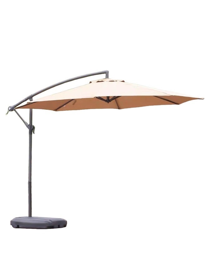 Broyhome Outdoor Patio Umbrella with Waterproof Recycled Fabric Awning for Patio Garden Pool& Deck (Beige)  - Image 1