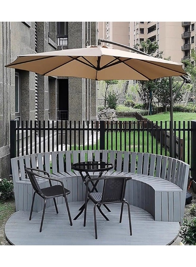 Broyhome Outdoor Patio Umbrella with Waterproof Recycled Fabric Awning for Patio Garden Pool& Deck (Beige)  - Image 3