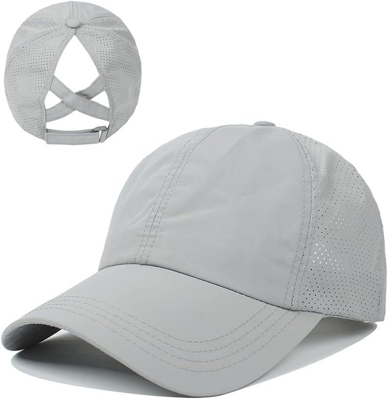 Bucaum Cross Hat Womens Baseball Cap -Cross Ponytail Hat Baseball Cap - Image 1