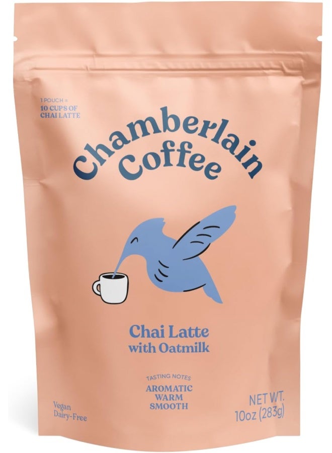 Chamberlain Coffee Gentle Hummingbird Chai Mix - Warm, Aromatic Vegan Chai with Oat Milk, Vanilla & Spices - Hot or Iced Instant Chai Latte - 10oz - 10 Servings - Image 1