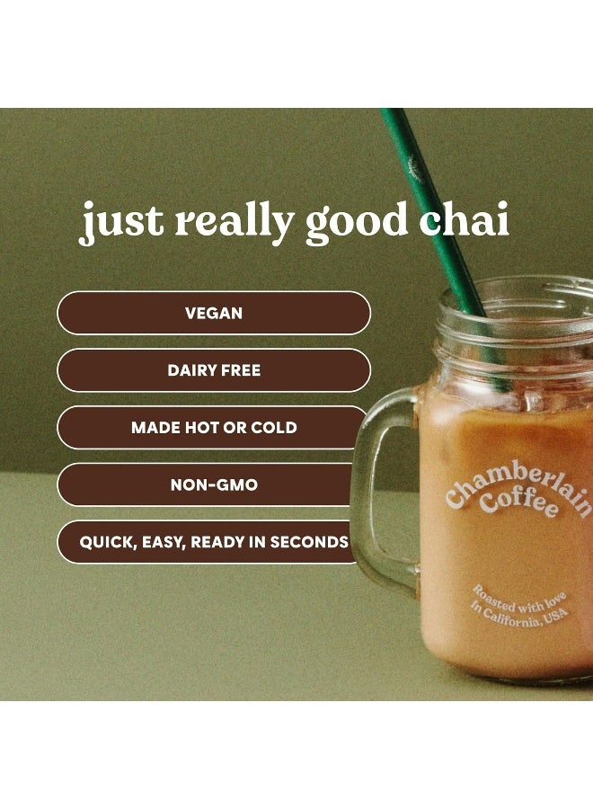 Chamberlain Coffee Gentle Hummingbird Chai Mix - Warm, Aromatic Vegan Chai with Oat Milk, Vanilla & Spices - Hot or Iced Instant Chai Latte - 10oz - 10 Servings - Image 4