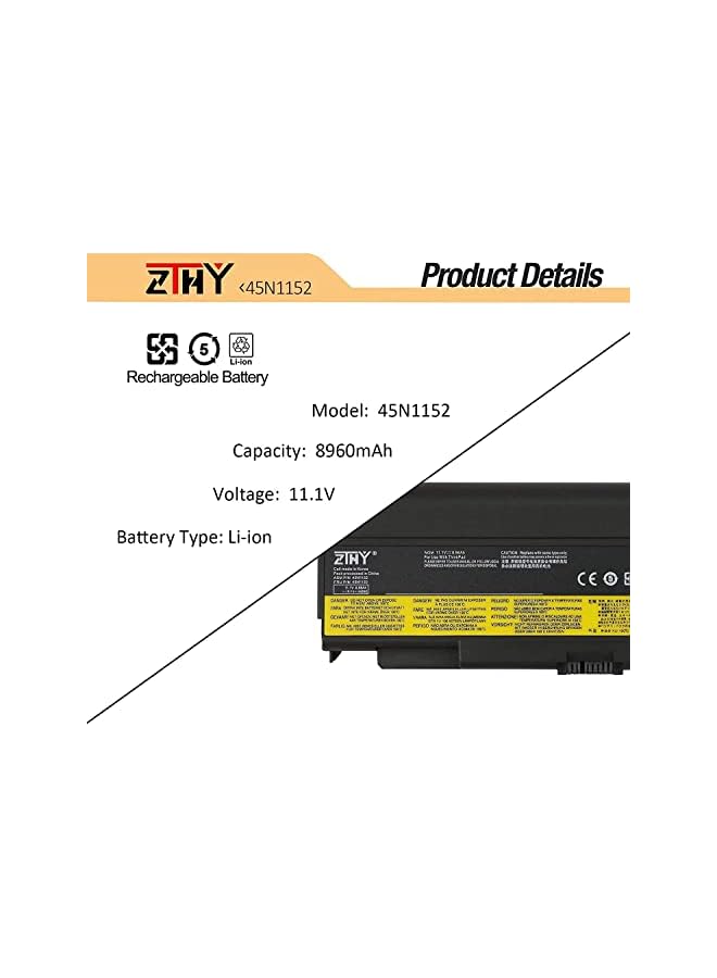 ZTHY 9Cell 57++ New Battery Replacement For Lenovo Thinkpad T440P T540P W540 W541 L440 L540 Series Laptop 45N1152 45N1153 45N1162 45N1163 45N1145 45N1147 45N1149 0C52864 0C52863 Battery - Image 2