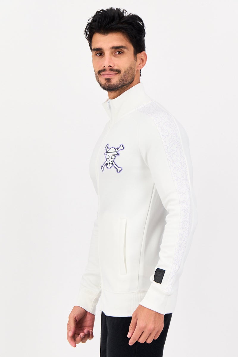 PUMA جاكيت خارجي طويل الأكمام للرجال من بومة × ون بيس، أبيض - Image 2