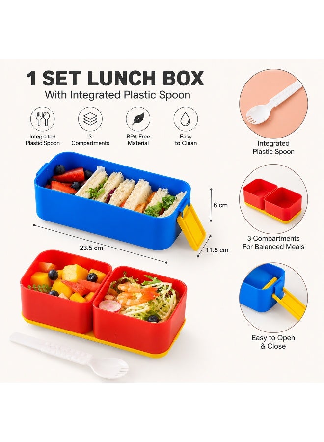 Toshionics 1050ml Building Block Lunch Box for Adults, Students & Office Use – Leakproof Plastic Food Container - Image 4