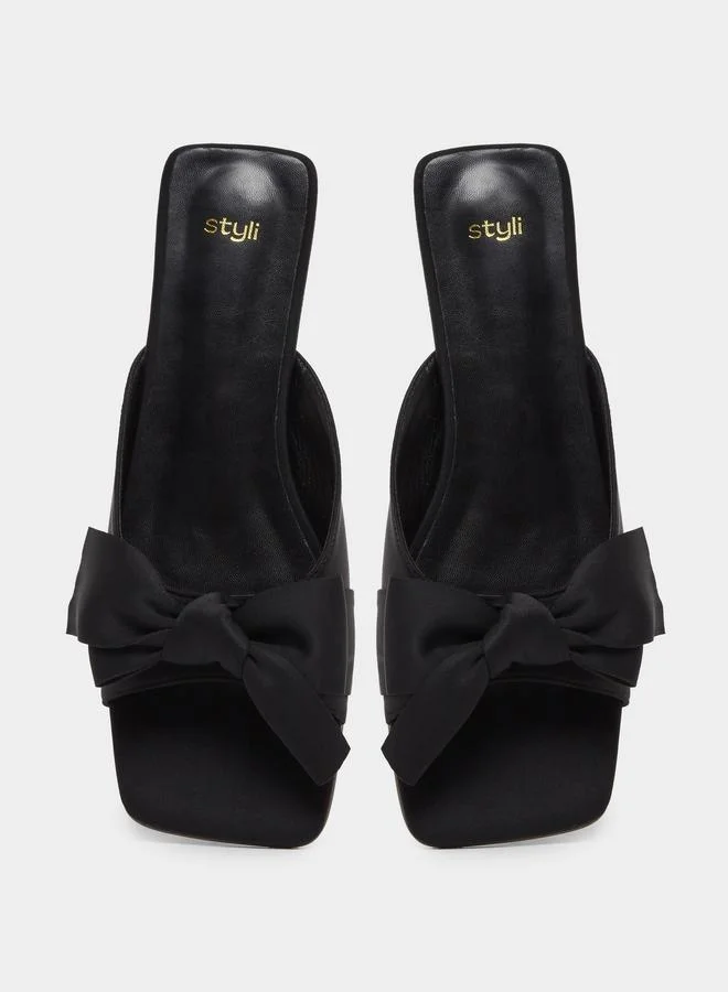Styli Styli Bow Detail Flat Sandals
