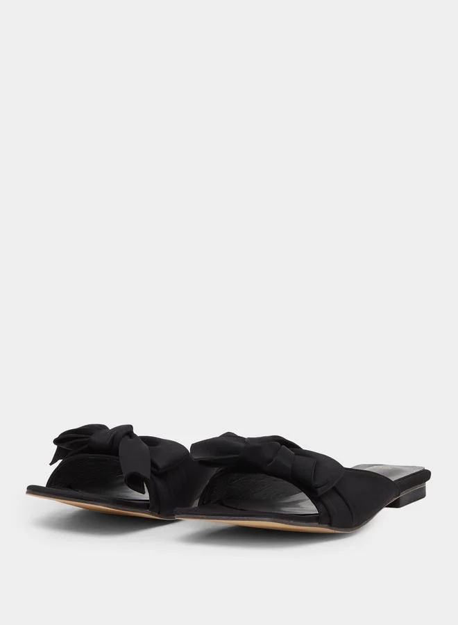 ستايلي Styli Bow Detail Flat Sandals