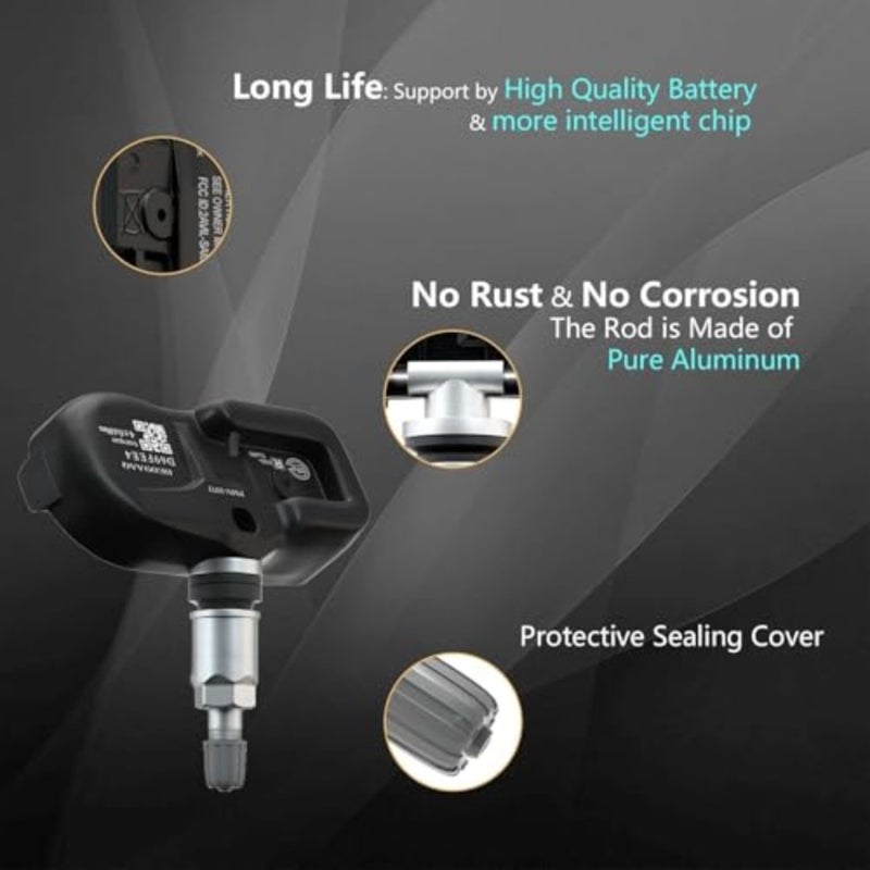 مستشعر NALACAL TPMS، متوافق مع مستشعر مراقبة ضغط الإطارات Toyota Land CruiserScion Pontiac Lexus، Camry rav4 Yaris Corolla، يستبدل # 42607-33011 PMV-107J 42607-33021 42607-06011 315 ميجاهرتز - Image 4