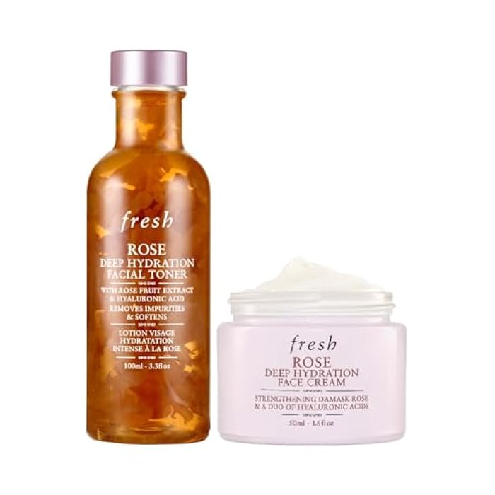 Fresh Deep Hydration Duo by Fresh for Women - 2 Pc 3.3oz Rose Deep Hydration Facial Toner, 1.6oz Rose Deep Hydration Face Cream - Image 3