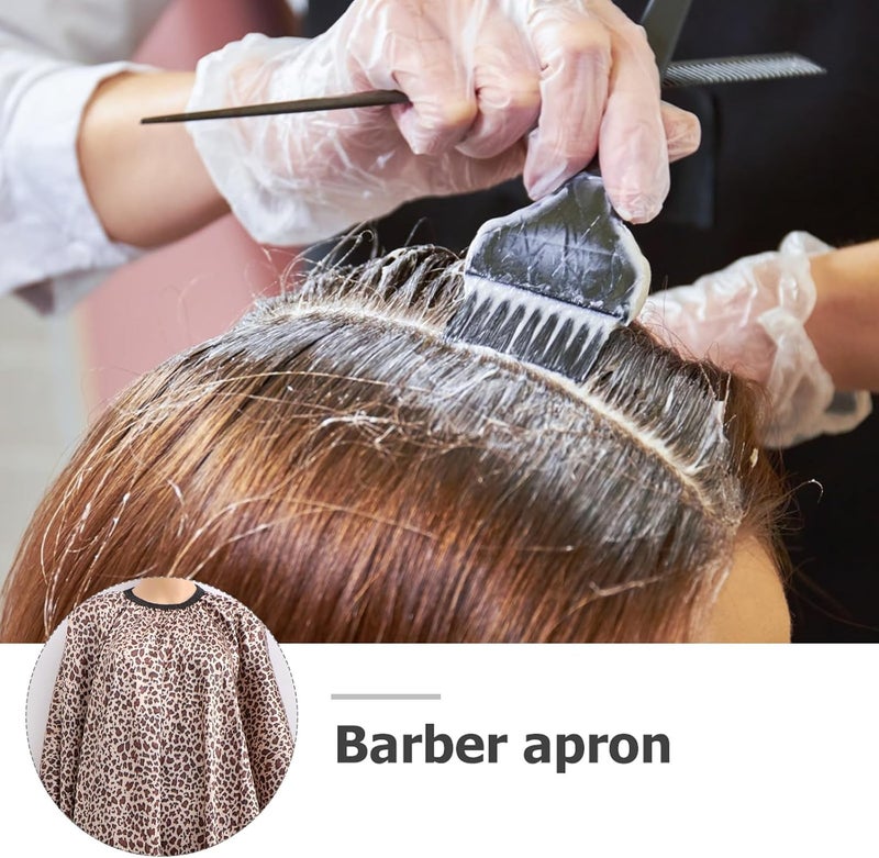 PRETYZOOM Hairstylist Apron Hairdressing Cover Animal Print Perm Dye Barbershop Apron Adult Hair Cutting Apron for Salon and Barber Use - Image 3