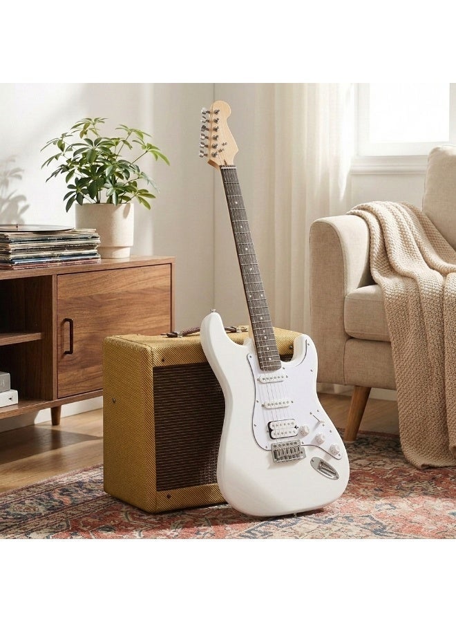 Sharpdo 39-Inch Electric Guitar White + 5 Accessories, include Guitar bag + Tuner + Strap + Strings + Pick For Adults,Kids Gift - Image 2