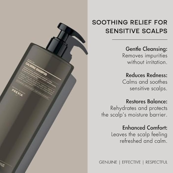 PREVIA Calming Shampoo | Extra Life - The Virtuous Scalp Ritual | Soothing for Sensitive Scalps | Organic Arnica Chamomile Calendula Extracts | Vegan, Cruelty-Free & Sulfate-Free | 32.1 oz - Image 4