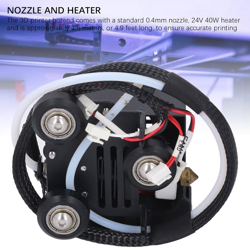 Hilitand 3D Printer Hotend Replacement Extruder Kit Full Assembled 42 Stepper Motor 24V 40W Heater with 0.4mm Nozzle 1.75mm - Image 5