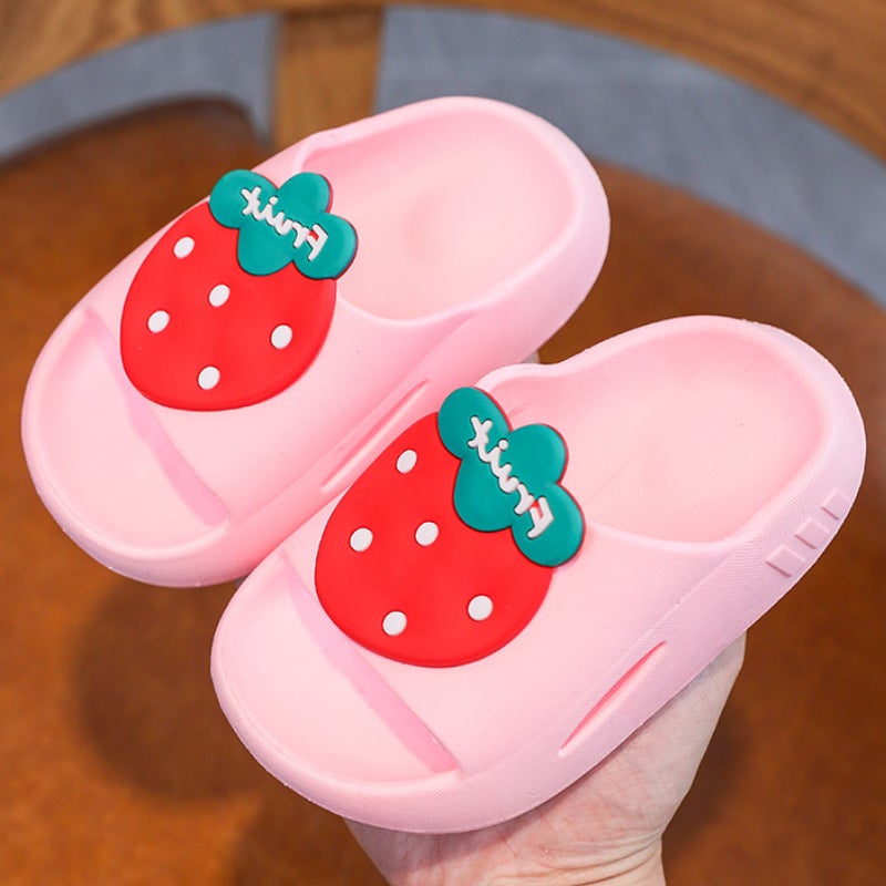 Children'S Sandals And Slippers Female Cartoon Baby Home Cute Non-Slip Children'S Strawberry Princess Shoes Summer Soft Bottom For Boys - Image 2