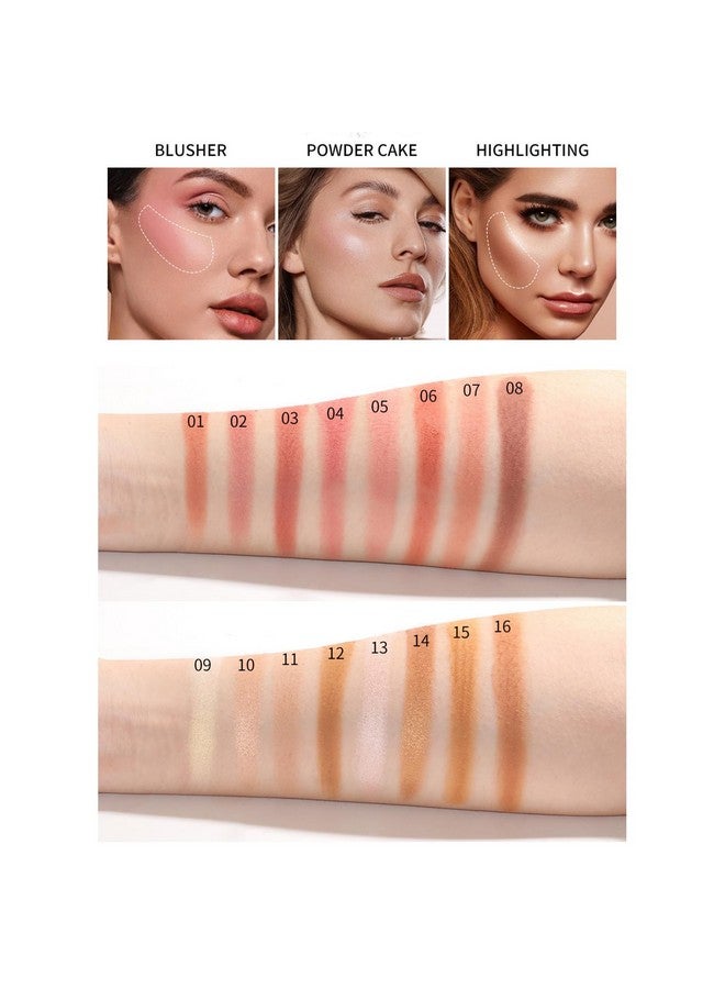 Joyeee Blush Contour Highlighter Makeup Palette, 16 Color All-in-One Matte Shimmer Bronzer Facial illuminator Palette with Makeup Brush, Long Lasting and Soft Powder, Pro Makeup Powder Kit - Image 4