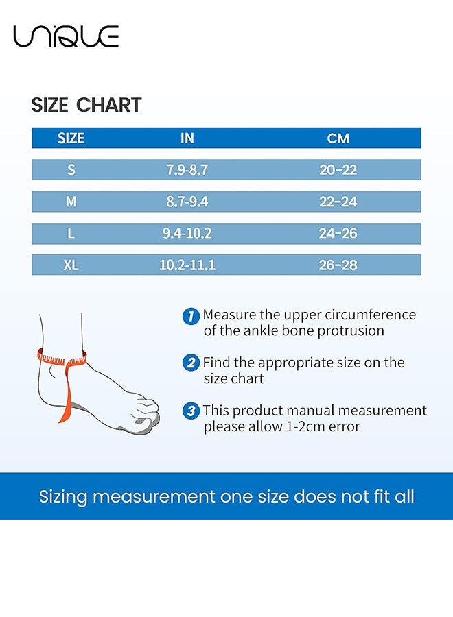 Unique Ankle Support Brace, Adjustable Breathable Compression Ankle Support，for Men and Women with Sprained Ankles, Ankle Wrap Stabilizing Ligaments, Plantar Fasciitis Relief （Complexion） - Image 2