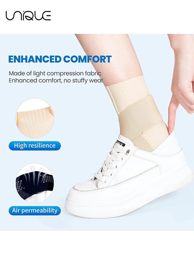 Unique Ankle Support Brace, Adjustable Breathable Compression Ankle Support，for Men and Women with Sprained Ankles, Ankle Wrap Stabilizing Ligaments, Plantar Fasciitis Relief （Complexion） - Image 5