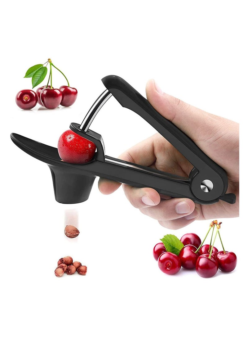 Cherry Pitter Tool, Olive Pitter Tool, Cherry Pitter Remover, Cherry Core Remover Tool with Space-Saving Lock Design, Fruit Pit Core Remover for Making Cherry Jam - Image 1