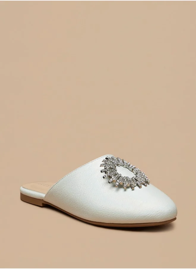 Celeste Girls' Embellished Slip-On Mules