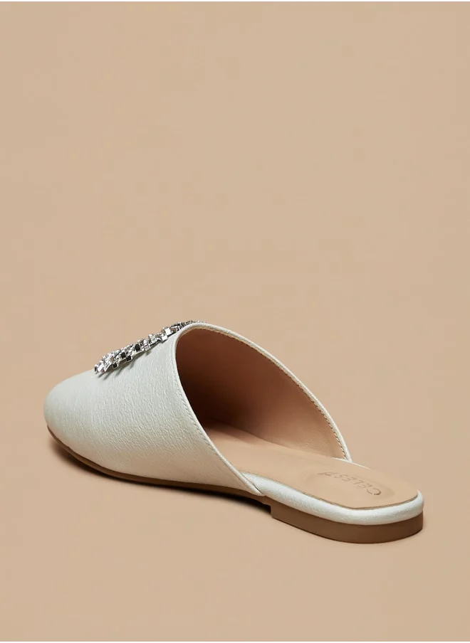Celeste Girls' Embellished Slip-On Mules