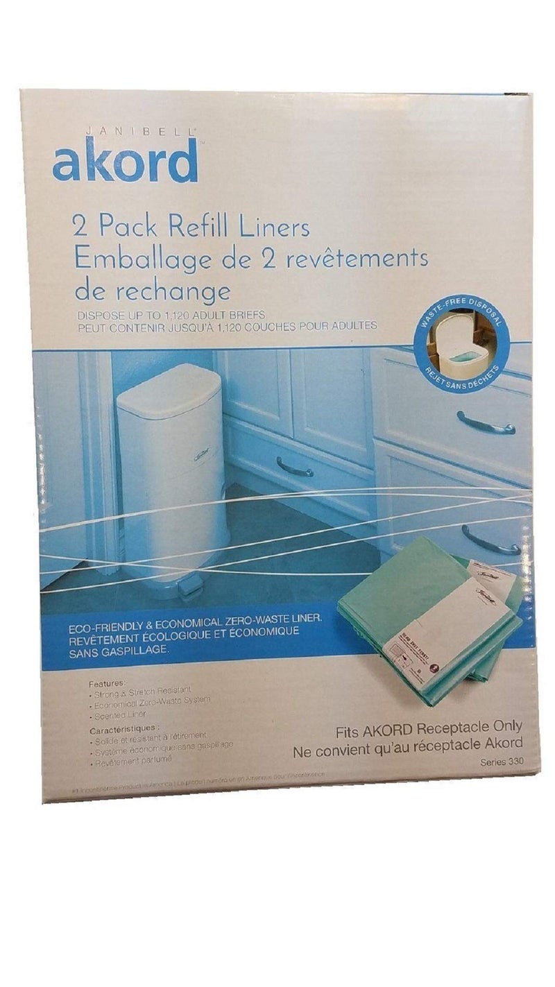 AKORD Janibell Akord Liner Refills For Akord 330 Series  Green  Lightly Scented  2 Count (Pack Of 1) - Image 1