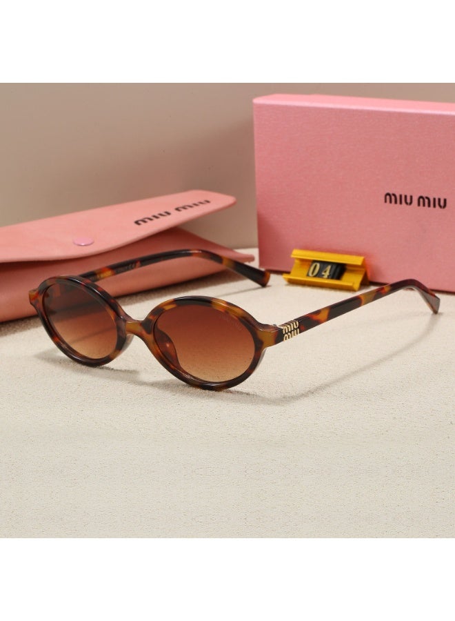 Miu Miu Italian-made Miu Miu oval luxury cycling sunglasses for women.