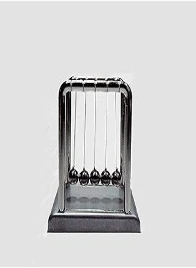 OR - Newton's Cradle Pendulum Balls Physics Toy with silver base - Image 1