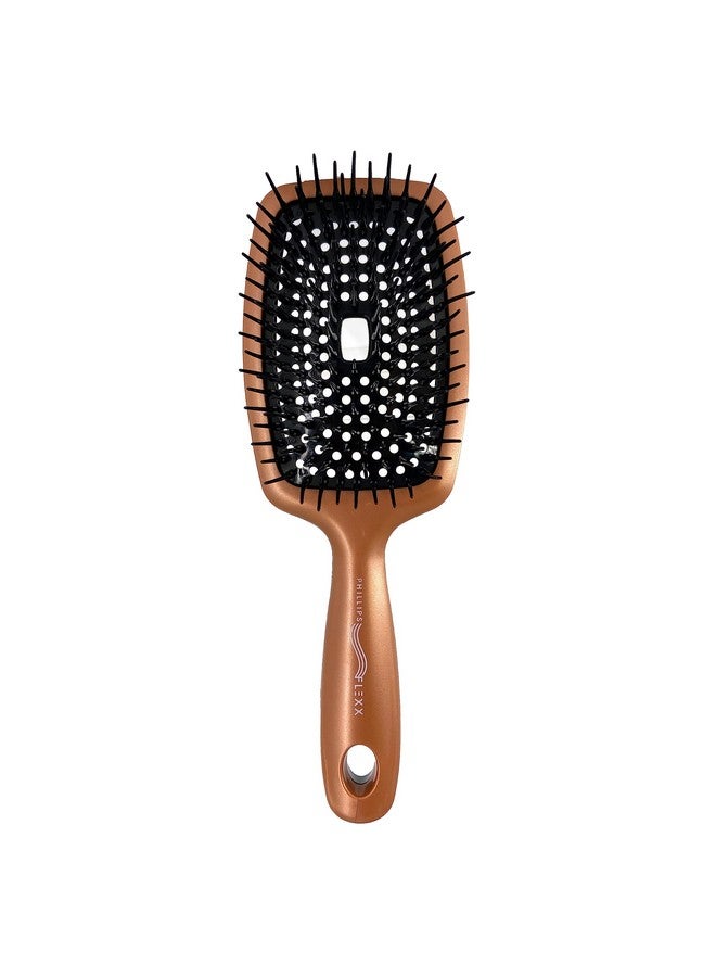 Phillips Brush Flexx Fully Vented Cushion Hair Brush Copper & Black Flexy Curl Hairbrush - Image 2
