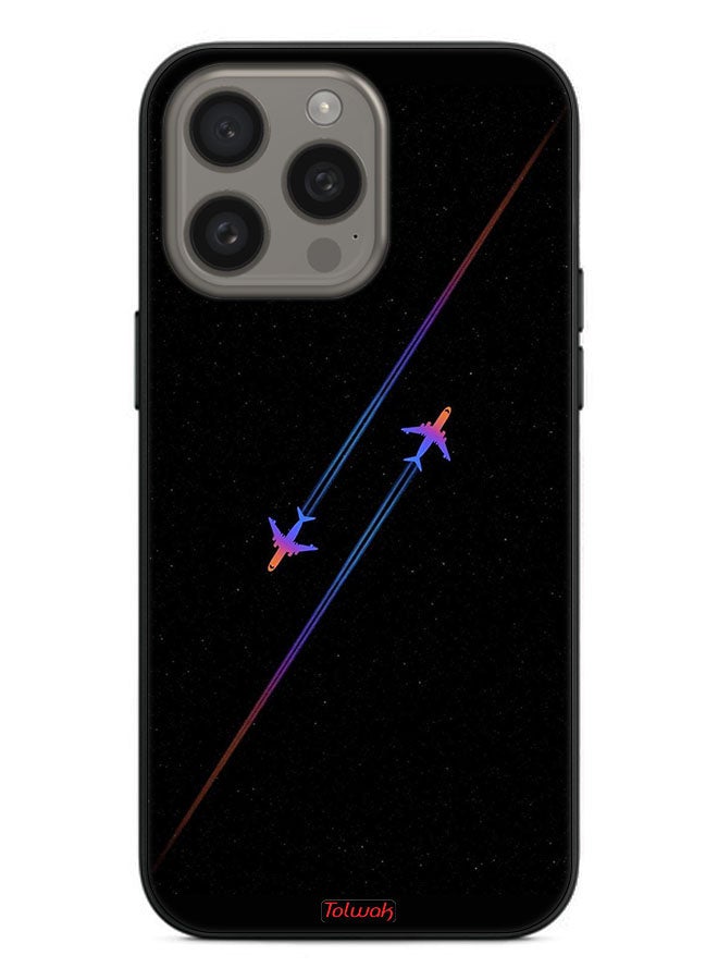 Tolwak Apple iPhone 15 Pro Max Protective Case Cover Airplanes Art - Image 2