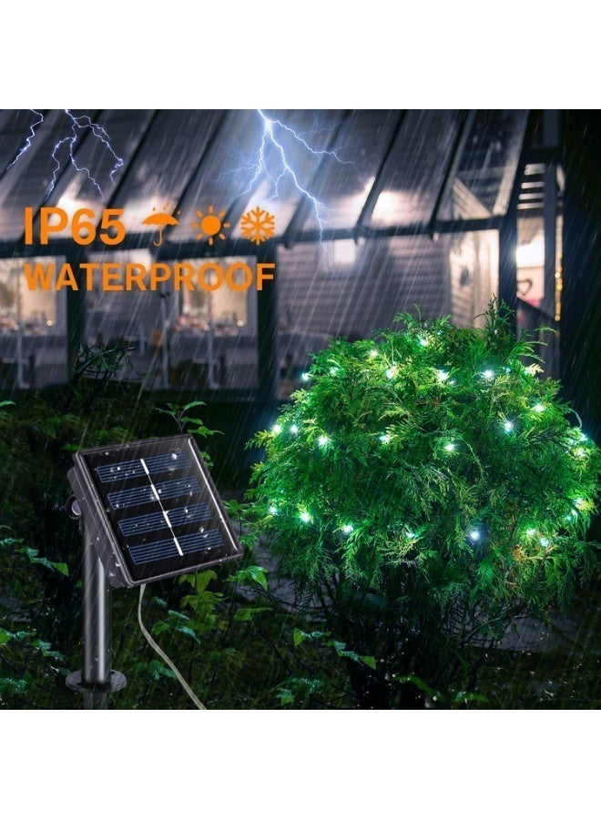 سولاكان سلسلة إضاءة تعمل بالطاقة الشمسية، 300 لمبة LED، طول 32 متر، إضاءة بيضاء، 8 أوضاع إضاءة، تشغيل وإيقاف تلقائي، مقاومة للعوامل الجوية، مناسبة للشرفة والحديقة والتراس - Image 3