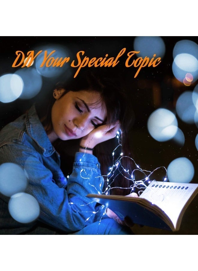 سولاكان سلسلة إضاءة تعمل بالطاقة الشمسية، 300 لمبة LED، طول 32 متر، إضاءة بيضاء، 8 أوضاع إضاءة، تشغيل وإيقاف تلقائي، مقاومة للعوامل الجوية، مناسبة للشرفة والحديقة والتراس - Image 5