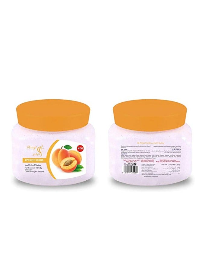 العرايس كريم صنفرة للوجه والجسم بالمشمش  500 ملي - Image 2