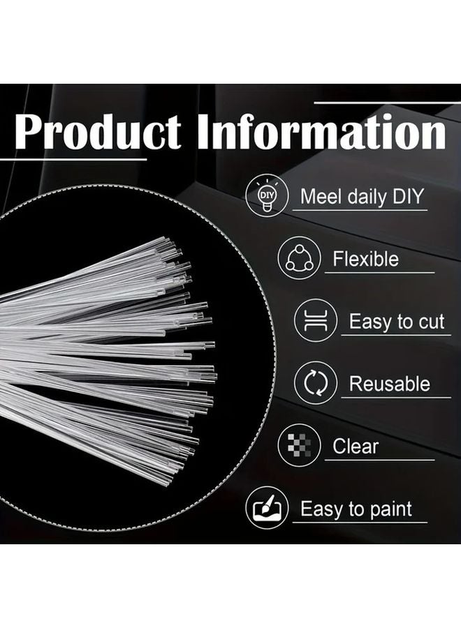 20 قطعة من عصي الأكريليك الشفاف مقاس 10 بوصة لأعمال DIY، ديكور المنزل، البستنة - Image 5