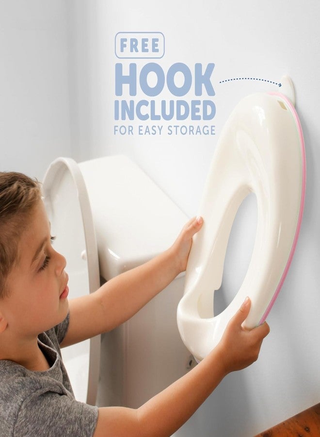 AEREX Portable Baby Potty Toilet Seat Ideal for 0 to 5 Year Baby Potty Training Seat for Boys and Girls Potty Fits Round & Oval Toilets, Toddler Oval Western Toilets (Pink) - Image 3