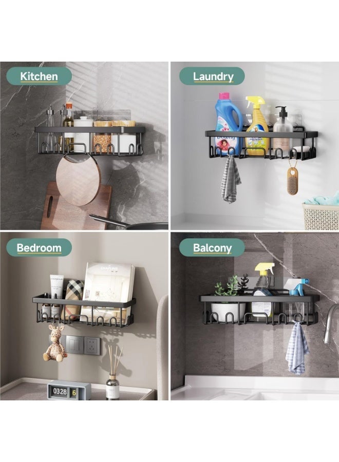 Golden Arrows Rustproof & Waterproof Shower Caddy 5-Pack, No Drilling Adhesive Wall Mounted Shower Shelves Rack, Heavy Weight Bearing, Large Organizer Storage Accessories, Ideal for Bathroom, Home & Kitchen - Image 2
