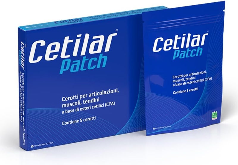 PHARMANUTRA Cetilar Patch  5 Disposable Patches with Patented Cetylated Fatty Acids for LongLasting Joint  Muscle Pain Relief Improved Mobility and Sports Recovery  Sweat  Water Resistant  Doping Free - Image 1