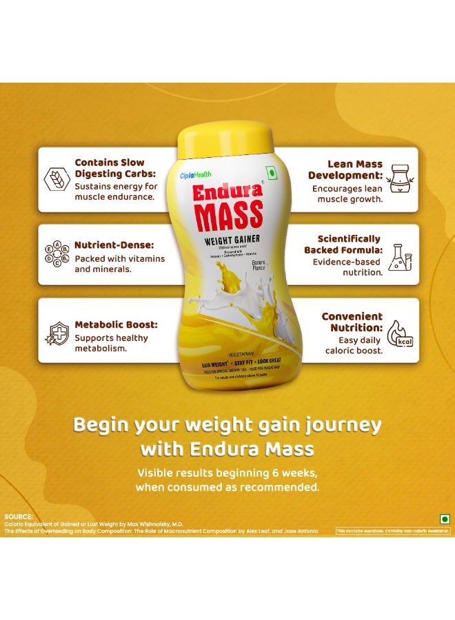 Endura Mass Weight Gainer (Banana, 500g) - Image 2