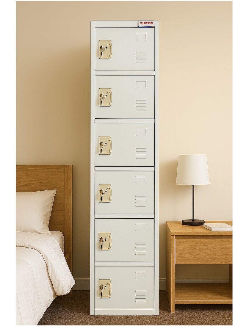 KARNAK 6 Doors Locker Steel Metal Storage Cabinet With Keys For Home Office School And Private Room  - Image 3