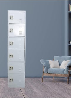 KARNAK 6 Doors Locker Steel Metal Storage Cabinet With Keys For Home Office School And Private Room 