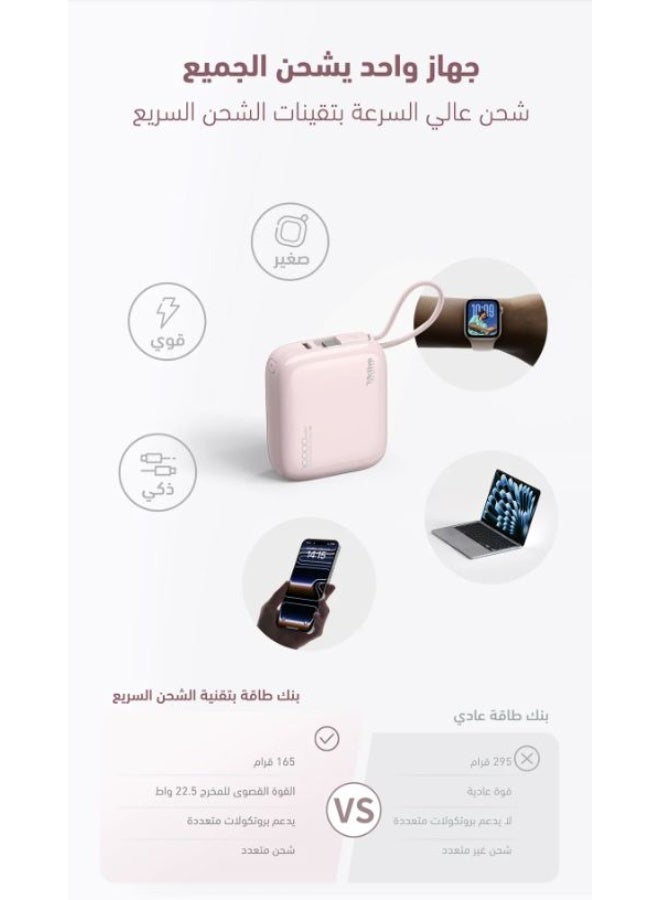 آكتف شاحن متنقل Active N32 بسعة 10,000 ملي أمبير-وردي - Image 3