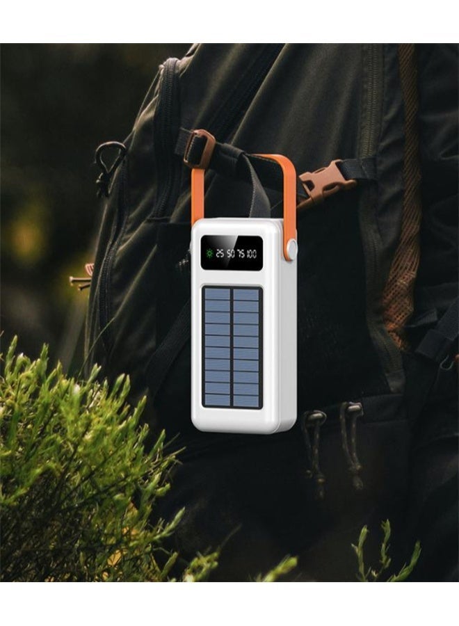 HOMESTAR Solar Power Bank 80000mAh, 4 Integrated Cables, Solar Charging Power Bank with Digital Display, Portable Charger with USB-C, Lightning, USB-A, Micro USB Output, Portable Solar Charger, Ideal for Camping, Travel, Outdoor - Image 4