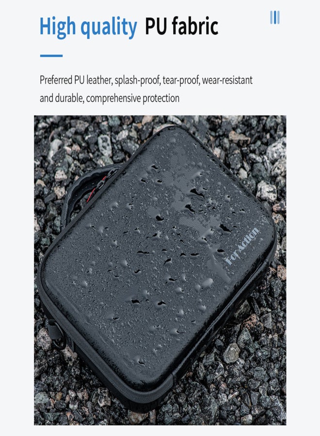 ستارت آر سي حقيبة كاميرا رياضية، حقيبة كاميرا رقمية، حقيبة تخزين محمولة للكاميرا، حقيبة حماية للكاميرا الرقمية بتصميم شبه مفتوح، متوافقة مع كاميرا DJI Osmo Action 4، تدعم خاصية التحرير السريع - Image 2