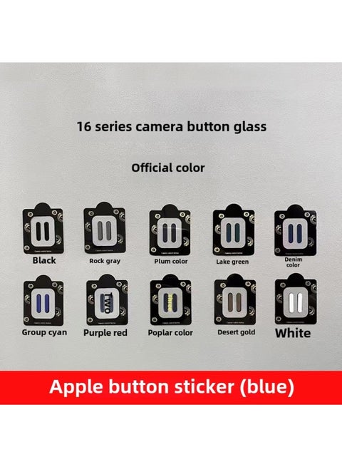 For Apple 16 Button Sticker 16pro Photo Button Tempered Film Iphone16promax Side Button Film-Colour: Camera Button Tempered Film, Two Pieces-Size:iPhone16Pro Max