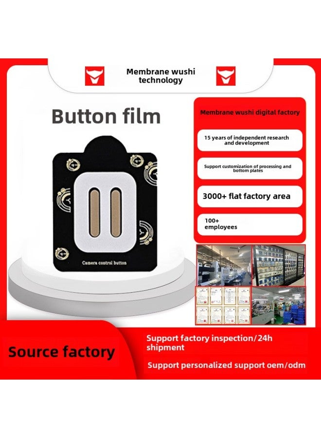 For Apple 16 Button Sticker 16pro Photo Button Tempered Film Iphone16promax Side Button Film-Colour: Camera Button Tempered Film, Two Pieces-Size:iPhone16Pro Max