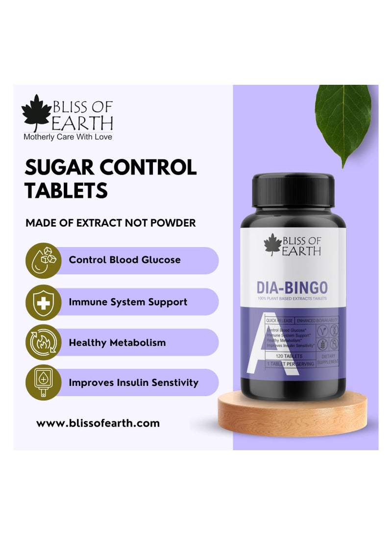 BLISS OF EARTH Sugar Control Tablets To Manage Blood Sugar Levels Naturally  120 Tablets 500Mg - Image 4