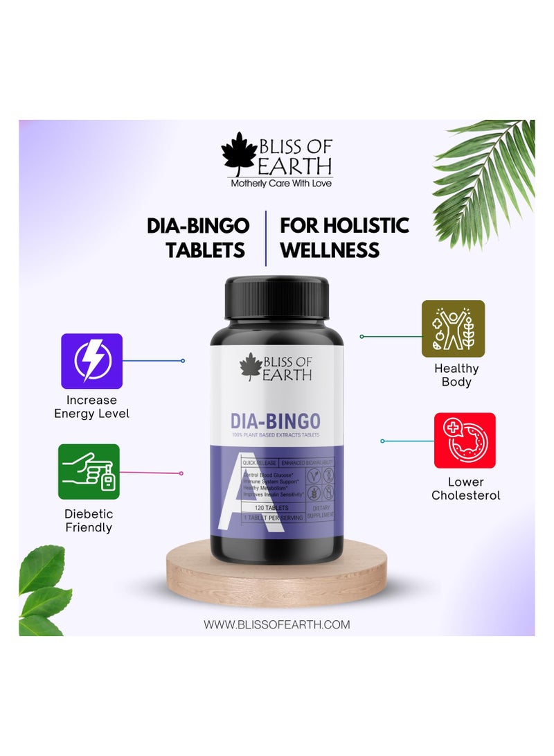 BLISS OF EARTH Sugar Control Tablets To Manage Blood Sugar Levels Naturally  120 Tablets 500Mg - Image 3