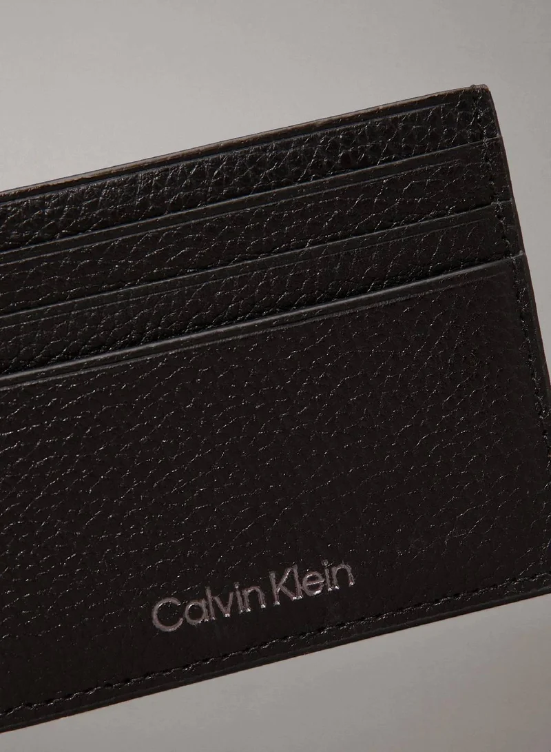 Calvin Klein Ck Black Leather Cardholder for Men | Best Price UAE