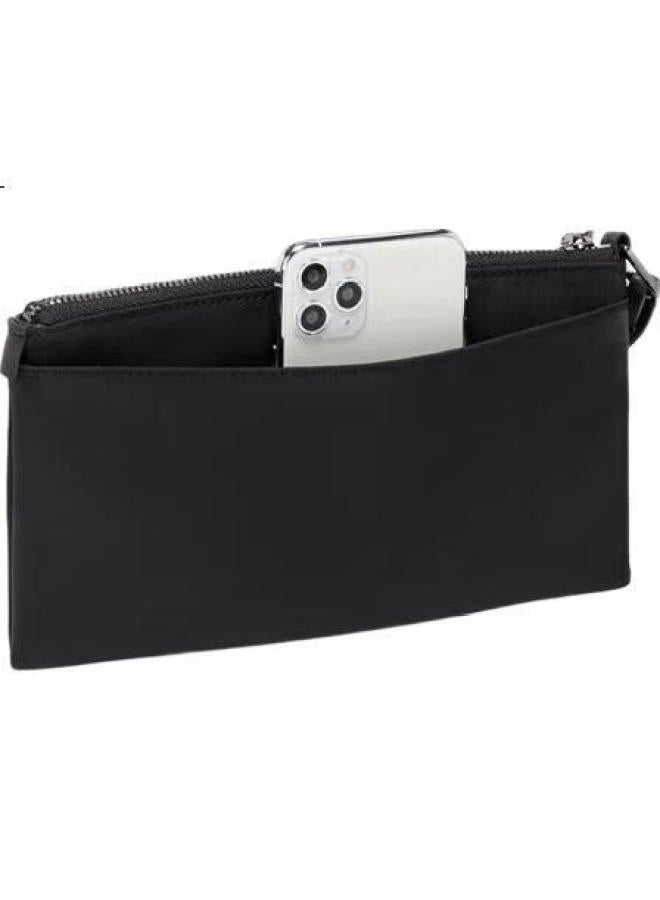 Tumi Voyageur Series Women'S High-End Fashion Clutch 0196629Dgm, Black With Smoky Gunmetal Color, Gift For 520 Valentine'S Day - Image 1