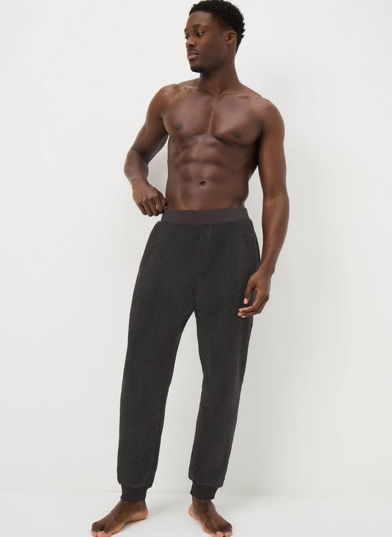 Matalan Charcoal Fleece Pyjama Bottoms