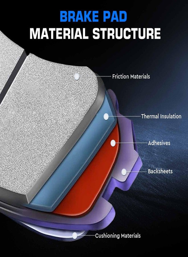 ILONPA Front Ceramic Disc Brake Pads Set for Toyota Camry Avalon 2020 2021, Highlander 2008-2019, Sienna 2011-2020, for Lexus NX200t NX300 NX300h RX350 RX350L RX450h RX450hL, 4PCS - Image 3